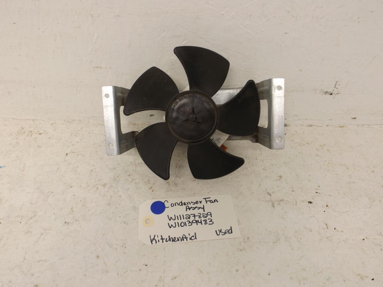 KitchenAid Refrigerator W11127829 W10139483 Condenser Fan Assy Used KitchenAid Refrigerator W11127829 W10139483 Condenser Fan Assy Used
